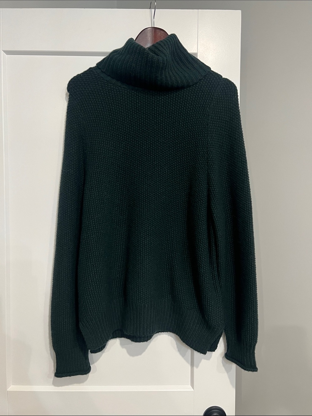 Madewell Cozy Turtleneck Knit Sweater - Forest Green